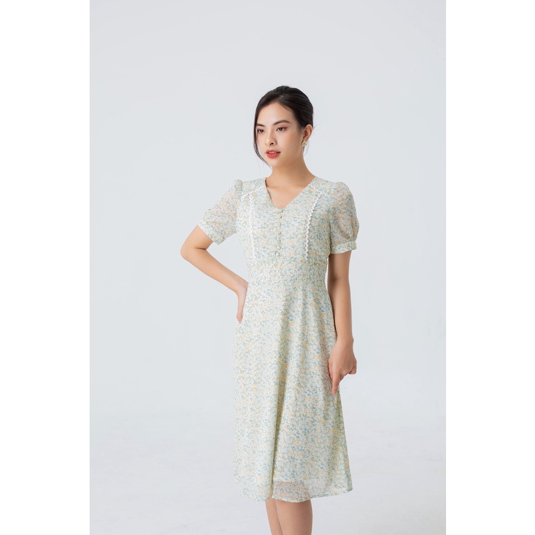 ĐẦM HOA NHÍ VIỀN REN 3421