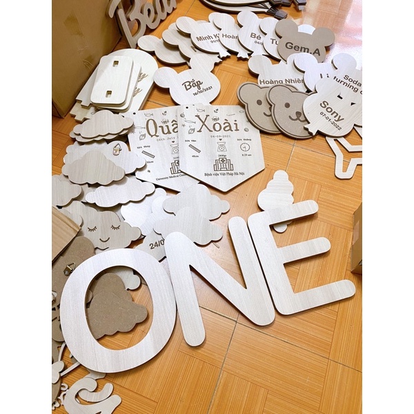 Chữ ONE chụp hình studio sinh nhật, thôi nôi, 1 tuổi