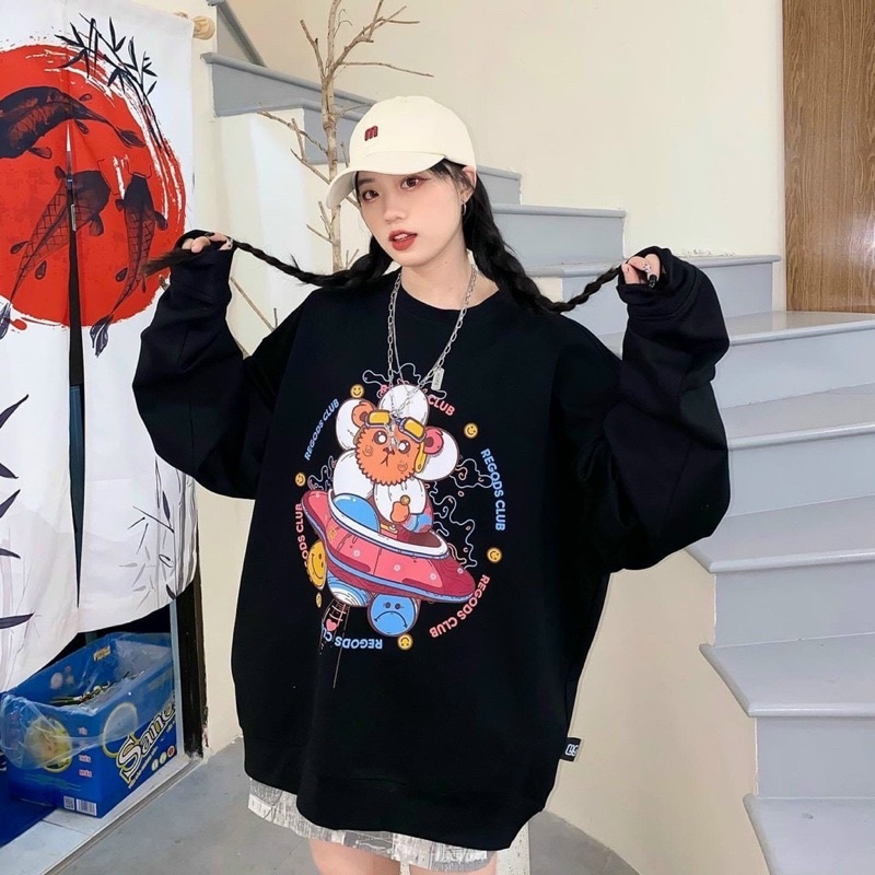 áo sweater in hình from dưới 65kg vải mềm mịn dễ mặc dễ phối đồ