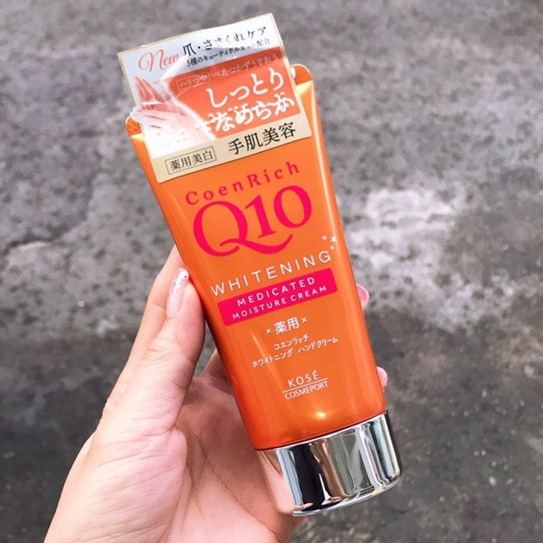 Kem Dưỡng Da Tay Q10 Kose Hand Cream Nhật Bản Tuýp 80g _ Kem tay Q10 Kose giúp làm mềm mịn