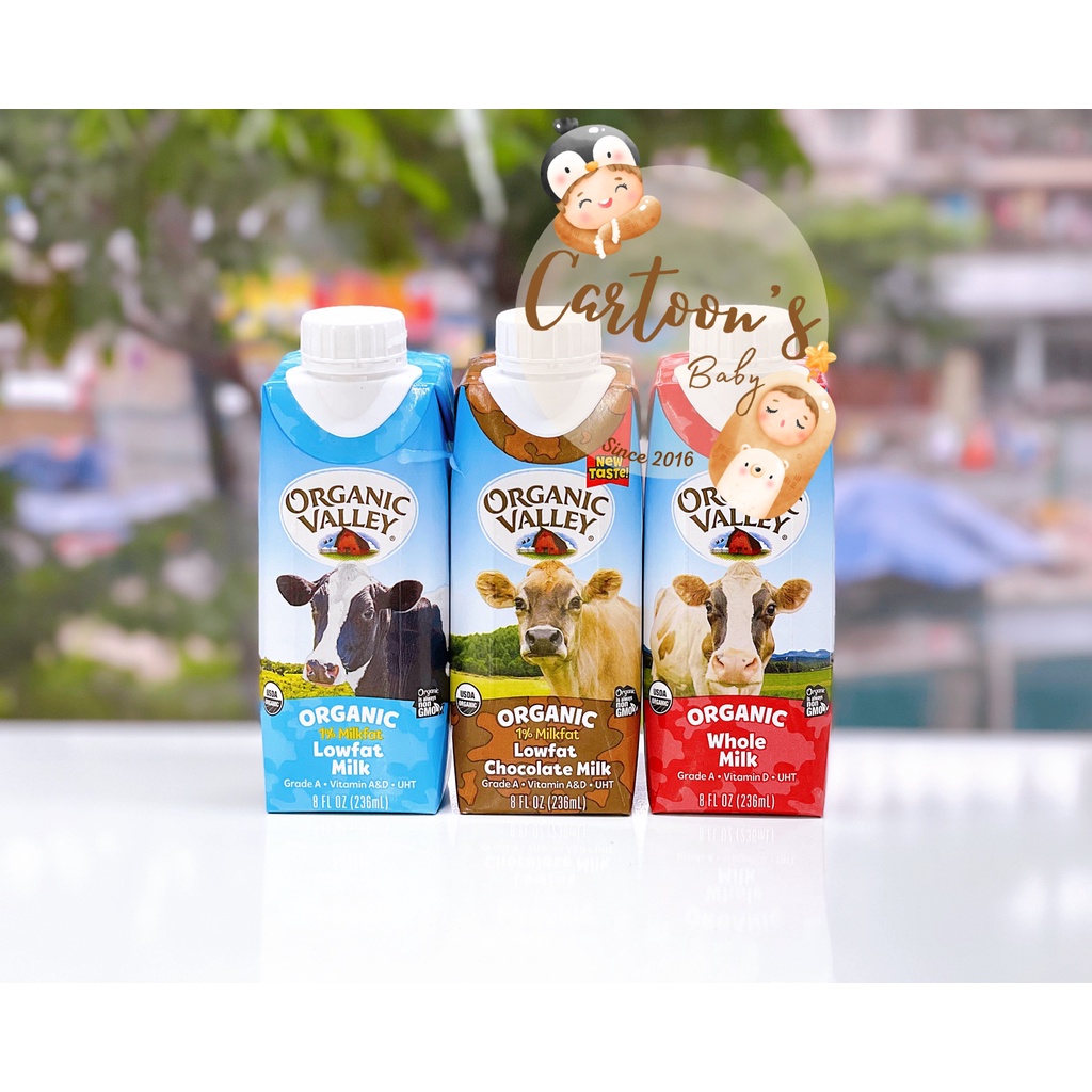 SỮA TƯƠI ORGANIC VALLEY NGUYÊN KEM HỘP 236ML