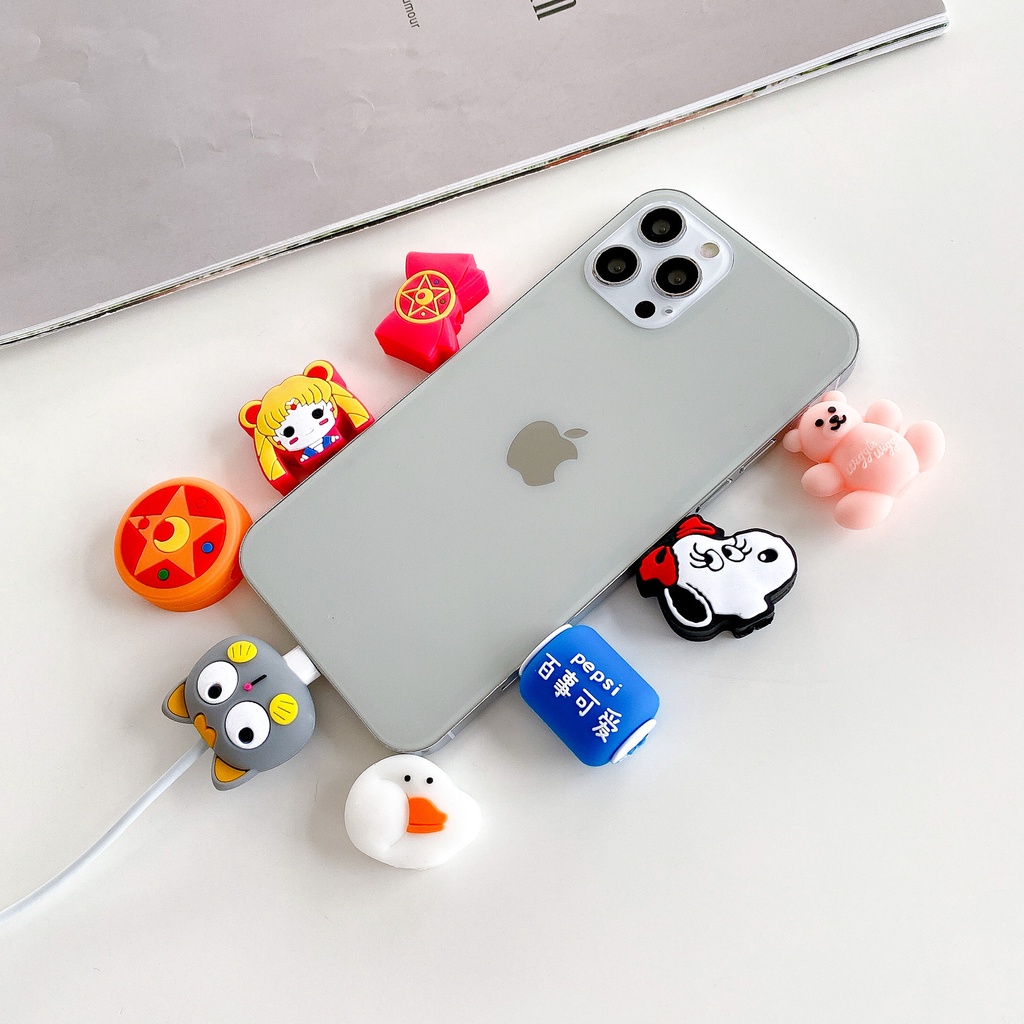 Phụ Kiện Bảo Vệ Dây Cáp Sạc USB Hình Chim Cánh Cụt Hoạt Hình