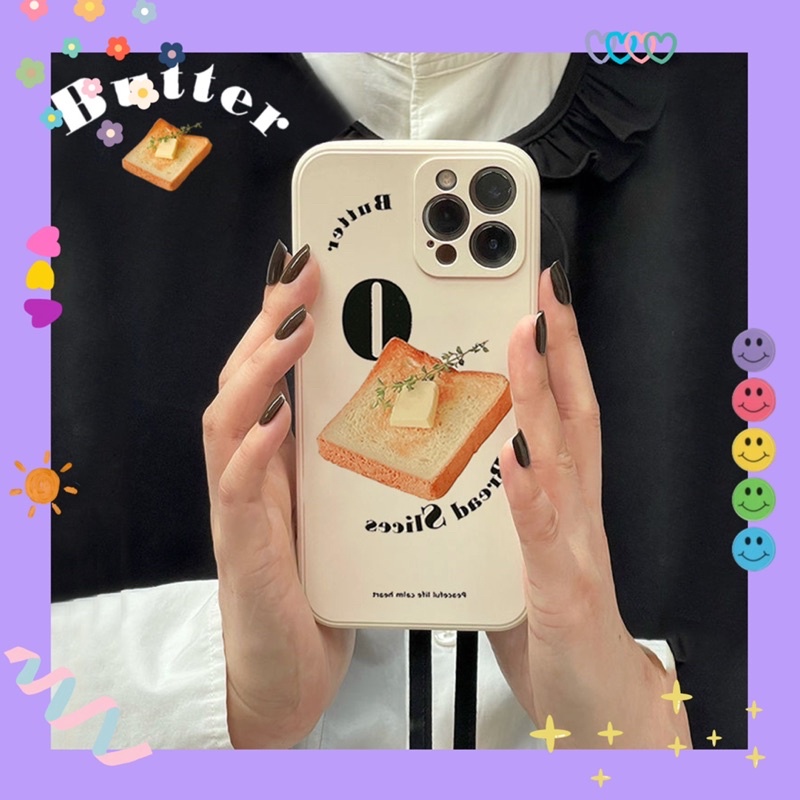 Case ốp lưng iphone tone trắng bánh 🧈 Butter Sandwich 🥪