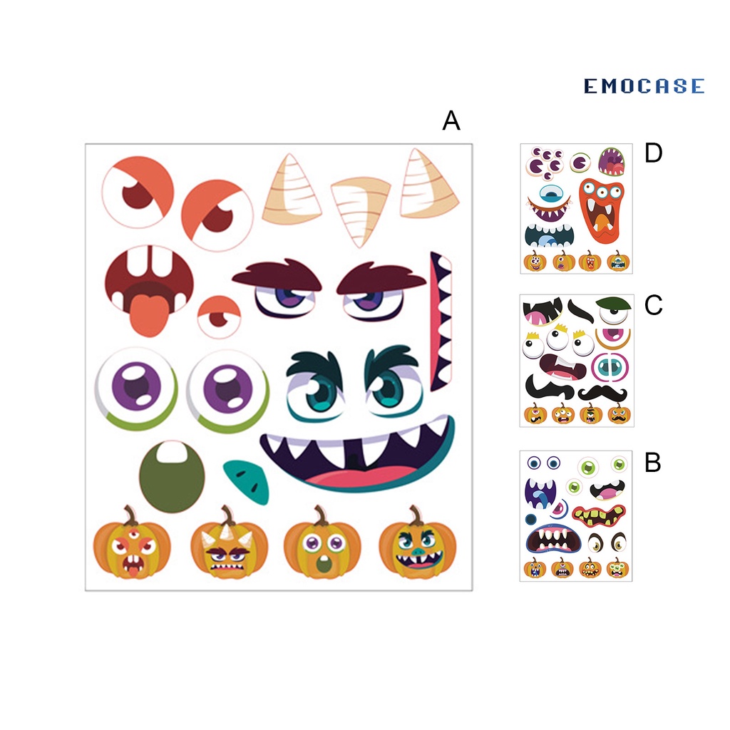 Miếng Dán Trang Trí Túi Kẹo Phong Cách Halloween Độc Đáo