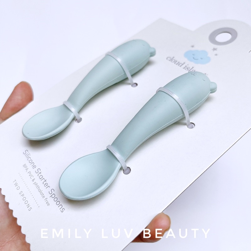 Thìa tập ăn silicon hình gấu Cloud Island