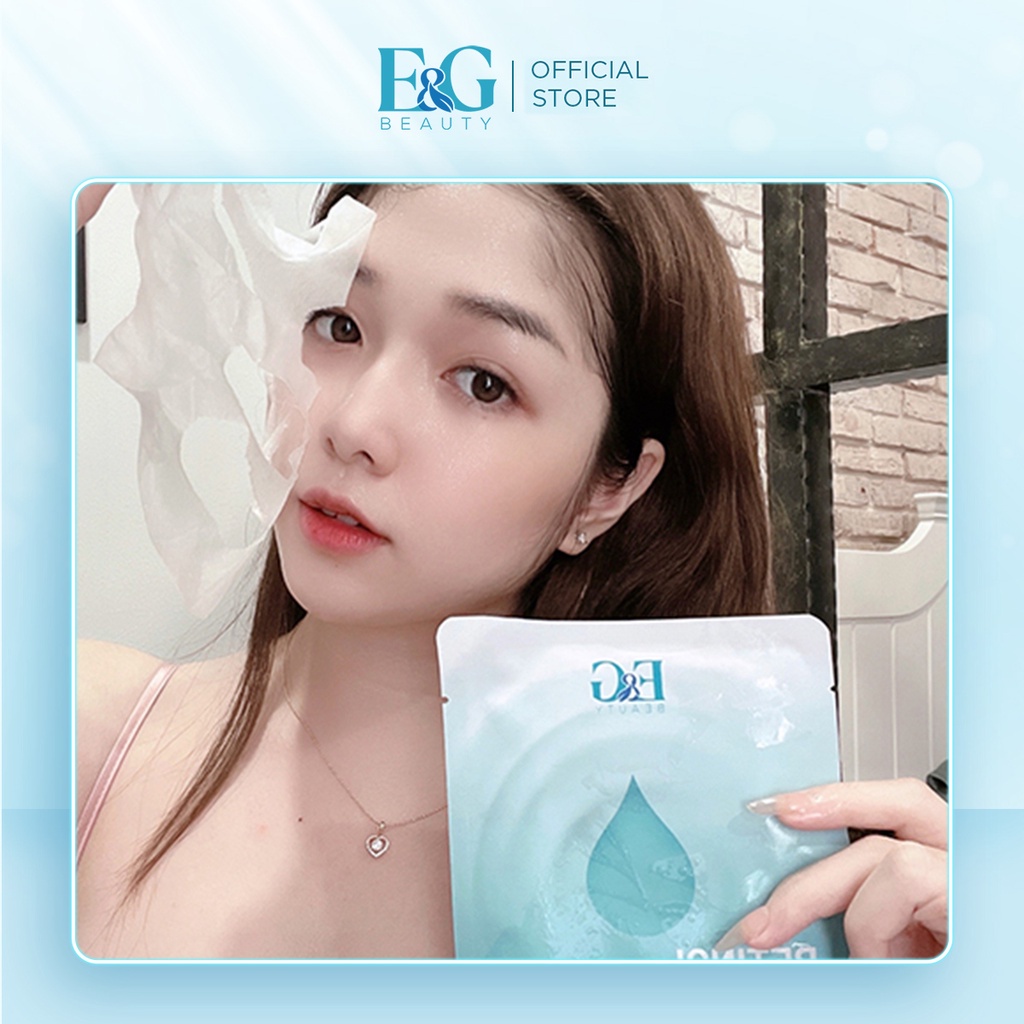 Combo 5 miếng mặt nạ giấy Retinol Mask E&G dưỡng da giảm mụn Retinol Mask E&G từ tinh chất thiên nhiên