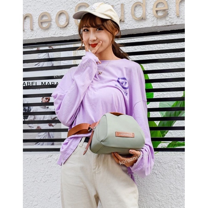 Túi Xách Nữ ĐẹpTúi đeo chéo Túi xách canvas chống thấm nước màu đen phong cách hàn quốc dành cho nữ-73