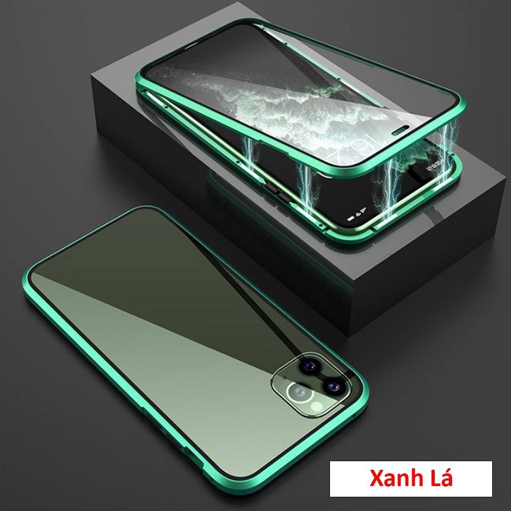 Ốp lưng nam châm cường lực 2 mặt cho iPhone 13 Max 13 Pro 13 Pro 12 Pro Max 12 Pro 12 11 pro max
