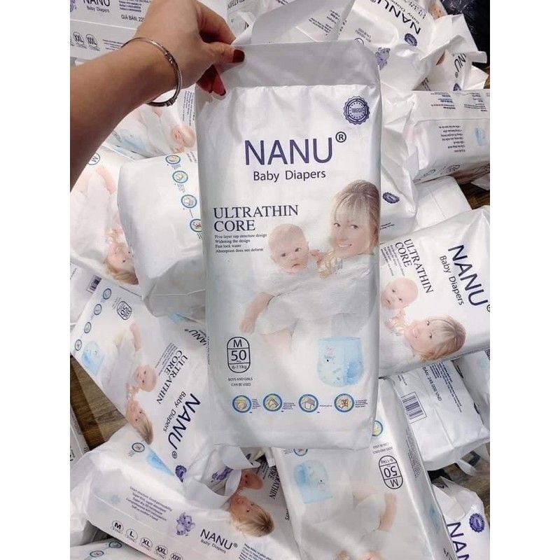 Bỉm Nanu xuất Nhật M100, L100, XL100, XXL100