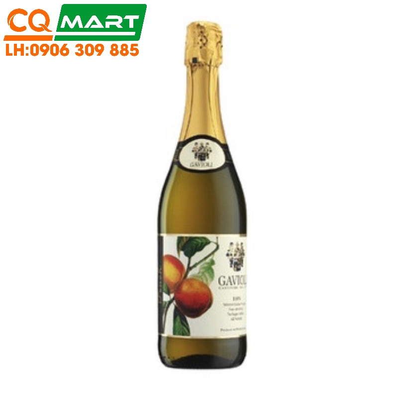 Nước ép ĐÀO NHO có gas - GAVIOLI (Ý) Chai 750ml