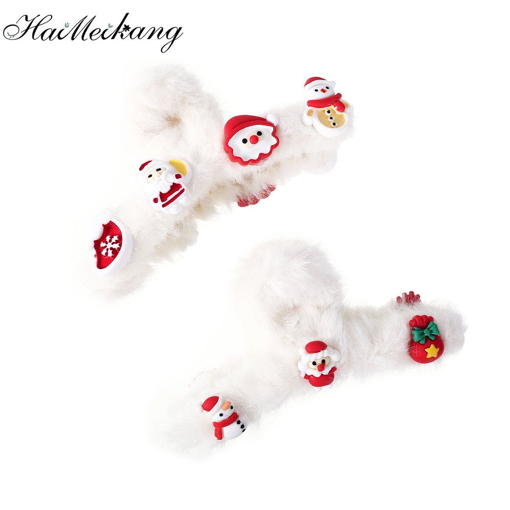 Haimeikang Kẹp Tóc Hình Ông Già Noel / Người Tuyết Dễ Thương