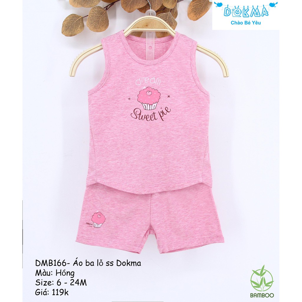 Dokma - Bộ sơ sinh ba lỗ cho bé 6-24m DMB166