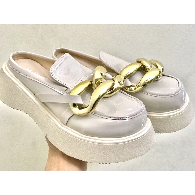 GIÀY OXFORDS THẤP CỔ MŨI TRÒN TO ULZZANG có xích đế thấp gót