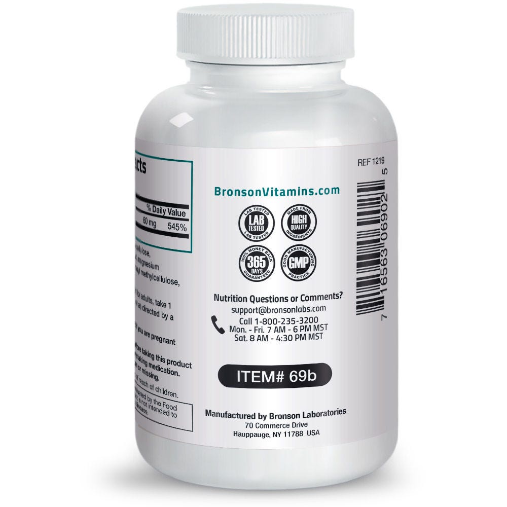 Organic Zinc For Acne 60mg - 250 viên Mỹ - Bổ sung kẽm