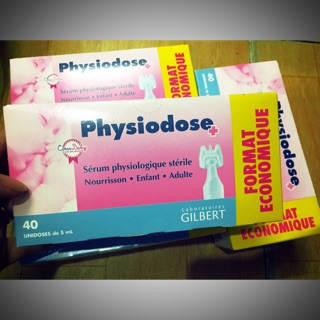 Nước muối sinh lý Physiodose Gilbert Pháp 40 ống 5ml