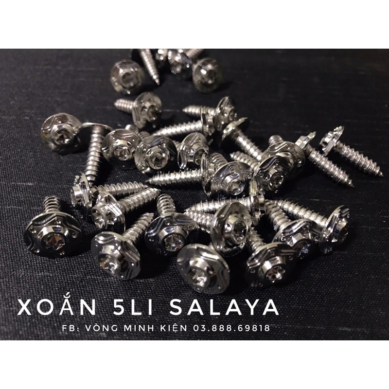 Ốc salaya 5li xoắn dàn áo xe yamaha lọc gió tay ga