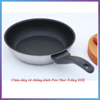 Chảo chống dính đáy bếp từ Fivestar cao cấp inox 3 đáy tốt [Nhiều size]