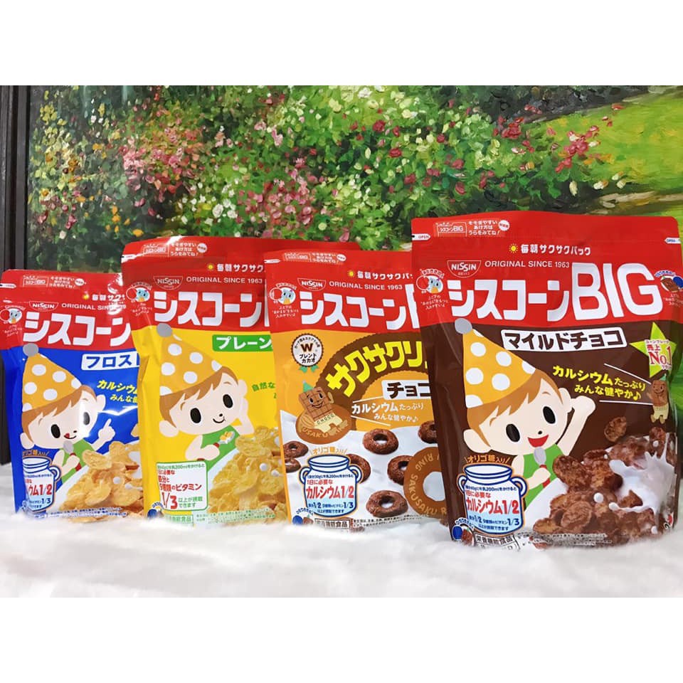 Ngũ cốc ăn sáng dinh dưỡng Nissin BIG Nhật Bản cho bé Lodaz ăn vặt Hà Nội siêu ngon.