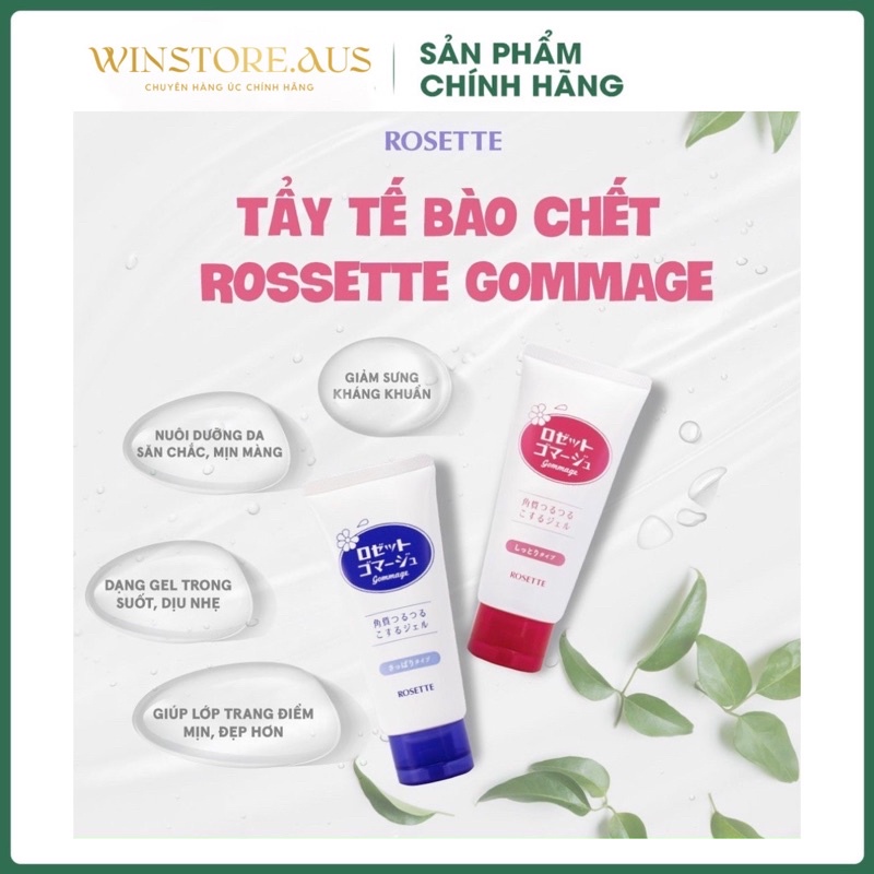 Tẩy Tế Bào Chết AHA Rosette Peeling Gel Loại Bỏ Da Chết Duy Trì Độ Ẩm Cho Da Tuýp 120g