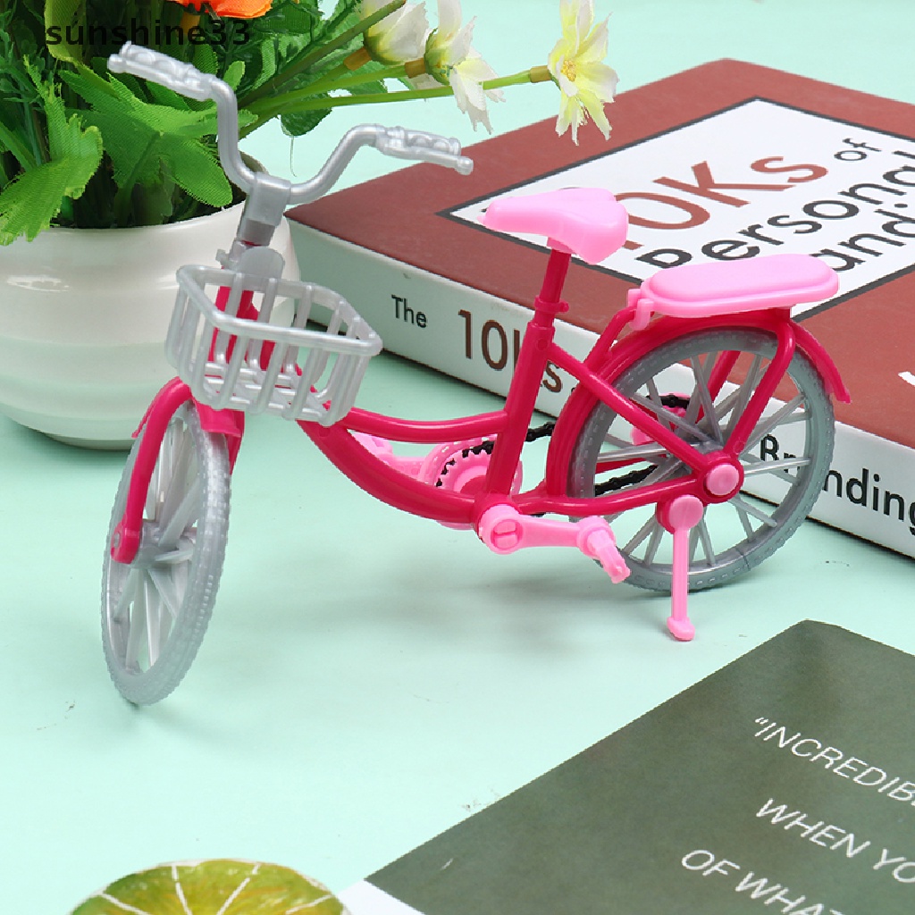 SU Dollhouse Single Bicycle Outdoor Sports Toy Photo Decoration for 30cm Doll Toys n