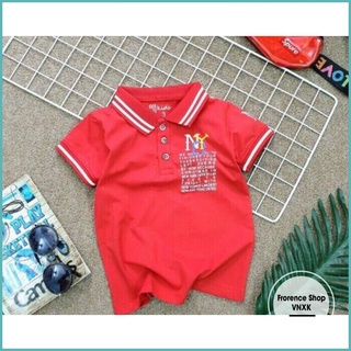 Áo Polo Bé Trai - Áo Thun Có Cổ Cho Bé Chất Cotton Co Giãn 4 Chiều Size 10-28 Kg