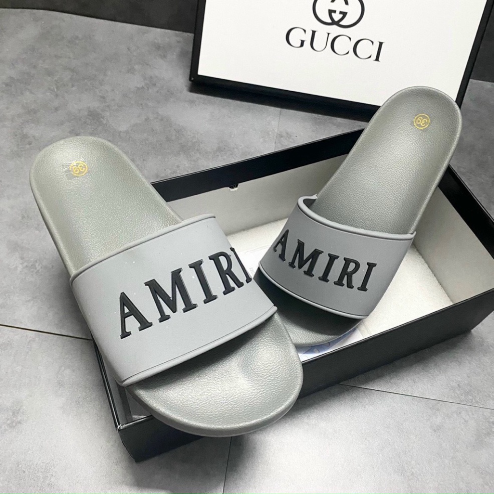 Dép lê nam nữ thời trang ,  Dép quai ngang chữ AMIRI siêu hot hit - AMR01