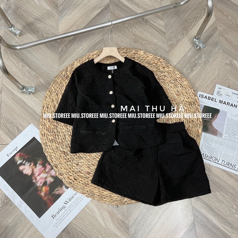 [ẢNH THẬT] SET ÁO CÚC NGỌC KÈM QUẦN SHORT CHUN SAU CHẤT GẤM XỐP | BigBuy360 - bigbuy360.vn