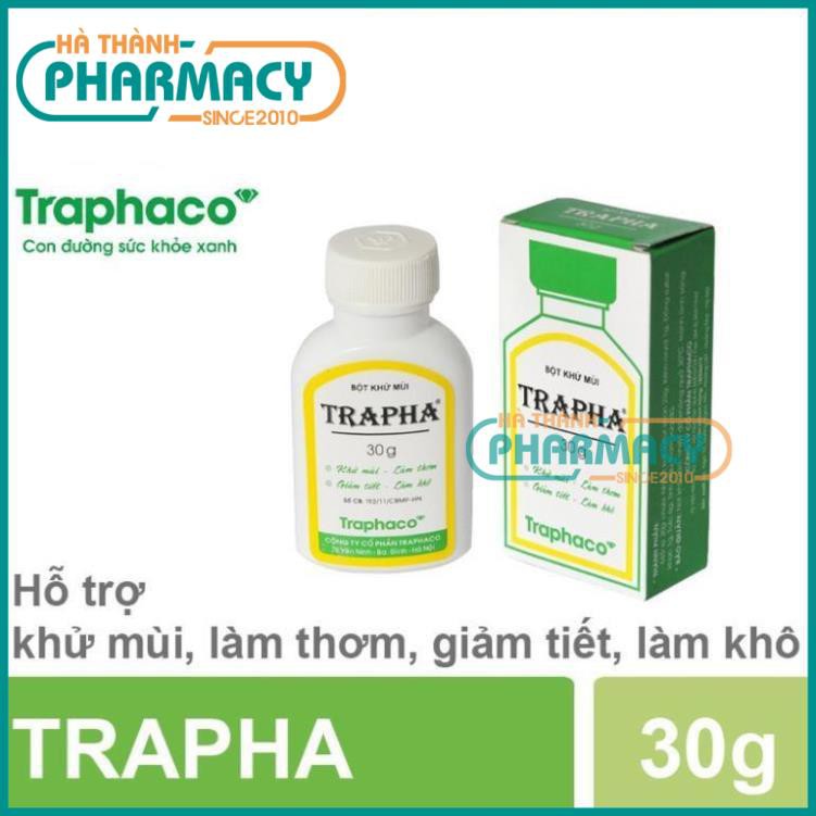 Trapha - Giúp khử mùi, làm thơm, ngăn ngừa các tác nhân gây mùi hôi nách, hôi chân, giảm tiết mồ hôi ở chân và nách