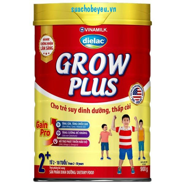 Sữa Vinamilk Dielac Grow Plus 2 - 900g cho trẻ 2-10 Tuổi