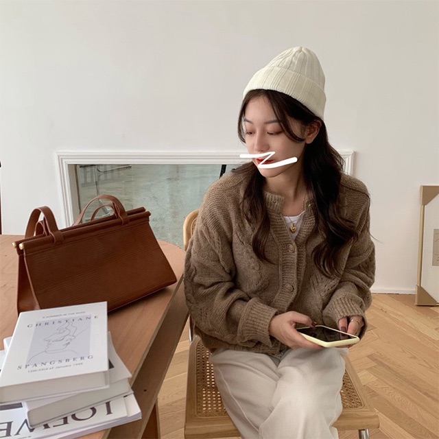 Áo Khoác Len Cardigan Nữ Cao Cấp Hàn Quốc Siêu Đẹp | BigBuy360 - bigbuy360.vn