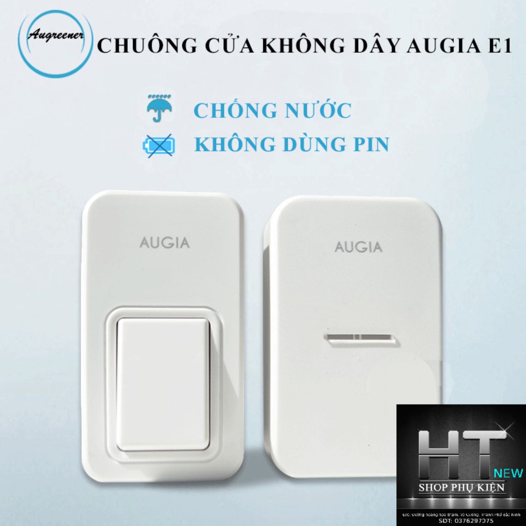 Chuông cửa không dây chống nước không dùng pin AUGIA E1