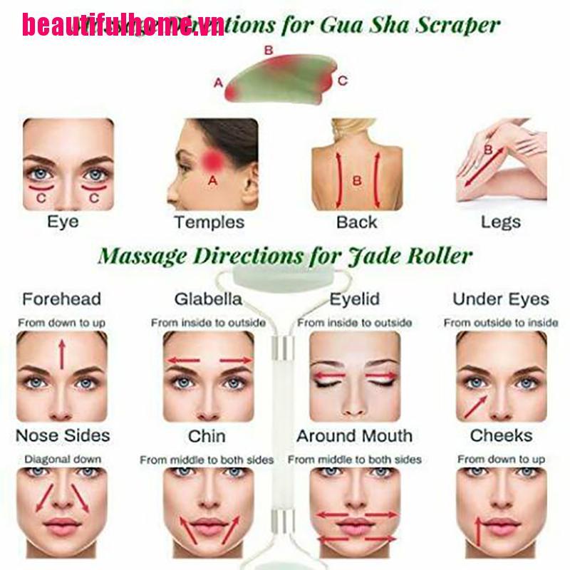 [Hàng mới về] Cây Lăn Mát Xa Mặt Bằng Đá Ngọc Bích Tự Nhiên