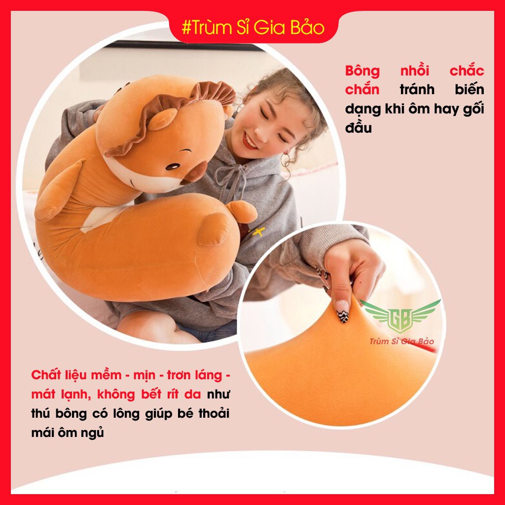 Gối ôm hình thú bông cho bé size 60cm , 80cm , 90cm , gối ôm hình động vật chất nhung mịn co giãn 4 chiều siêu đẹp