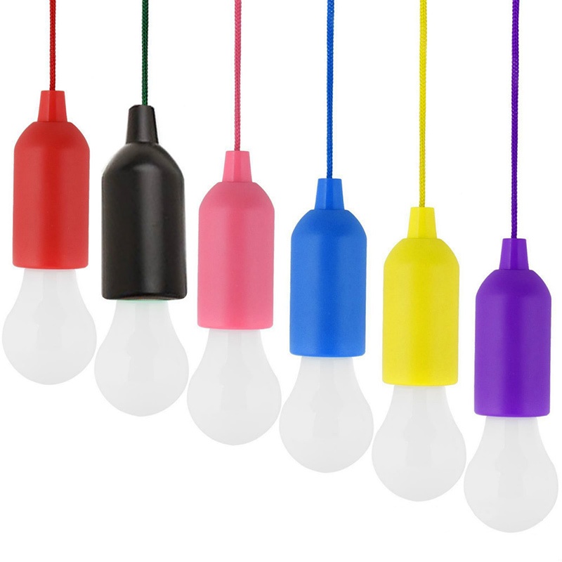 [Kitch]Portable Pull Cord LED Bulbs Light Camping Lantern Hanging Beach Tent Lamp For Outdoor Garden Party Landscape