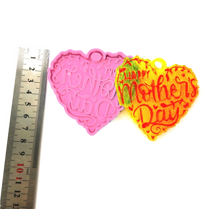 Khuôn Làm Móc Khóa Hình Chữ Happy Mother 'S Day Bằng Nhựa Epoxy UV Lấp Lánh DIY