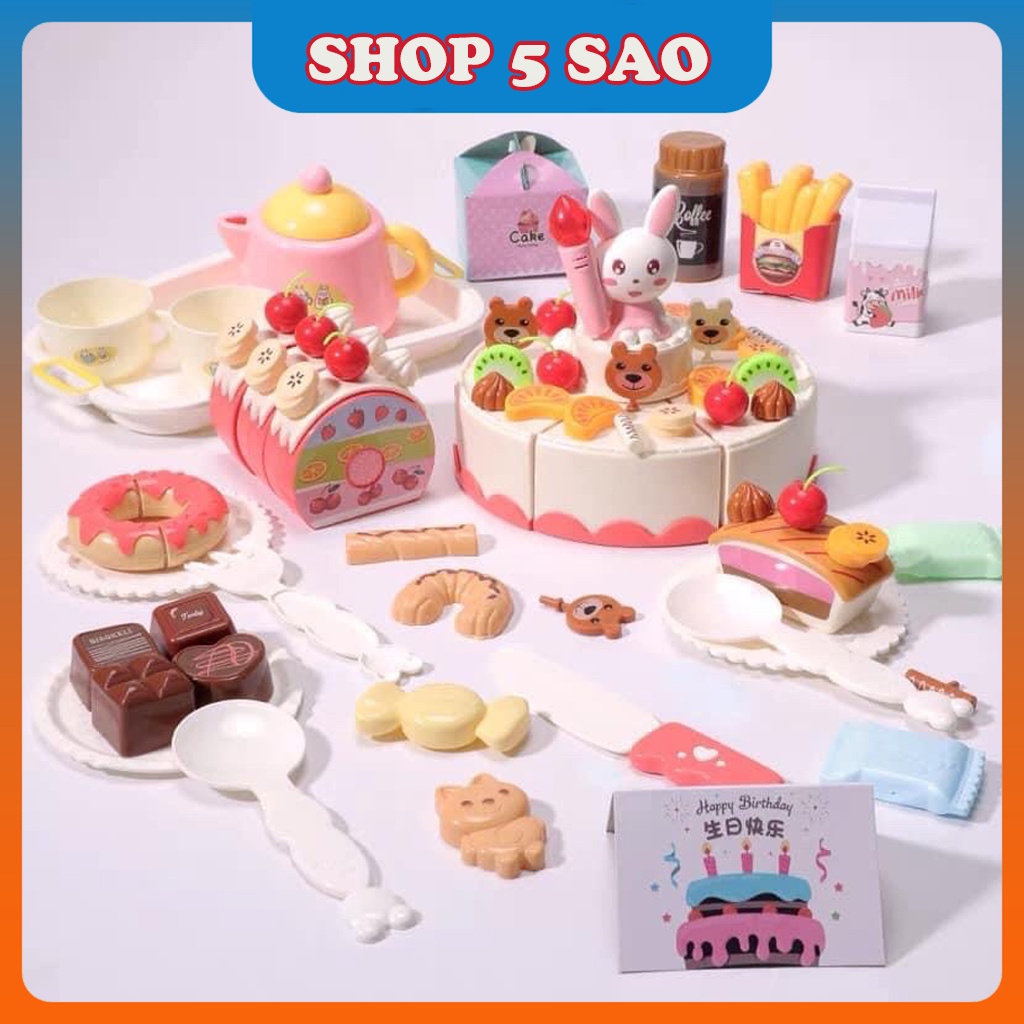 Đồ Chơi Bánh Sinh Nhật Loại Lớn 85 Chi Tiết Có Nhạc Và Đèn Cho Bé
