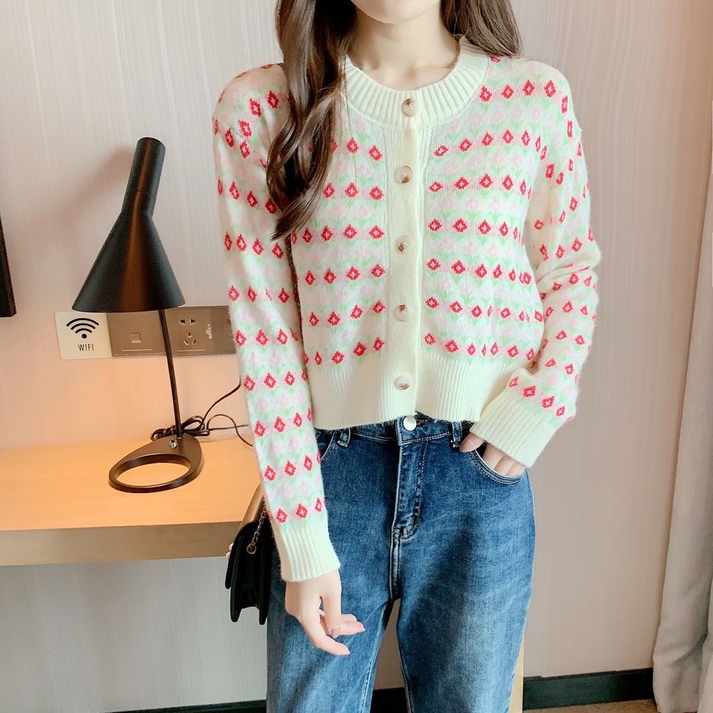 Áo khoác len cardigan dáng ôm thời trang thanh lịch cho nữ