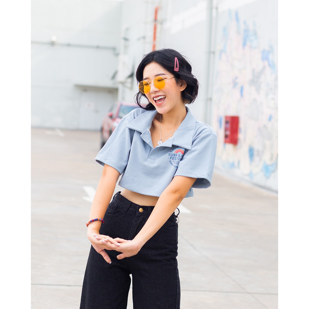 Áo Thun Polo Croptop In Hình - LEO's clothing AT2021 | BigBuy360 - bigbuy360.vn