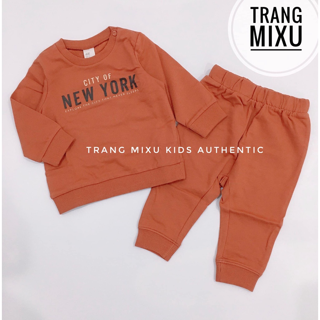 Set bộ nỉ bé trai H&amp;M Auth