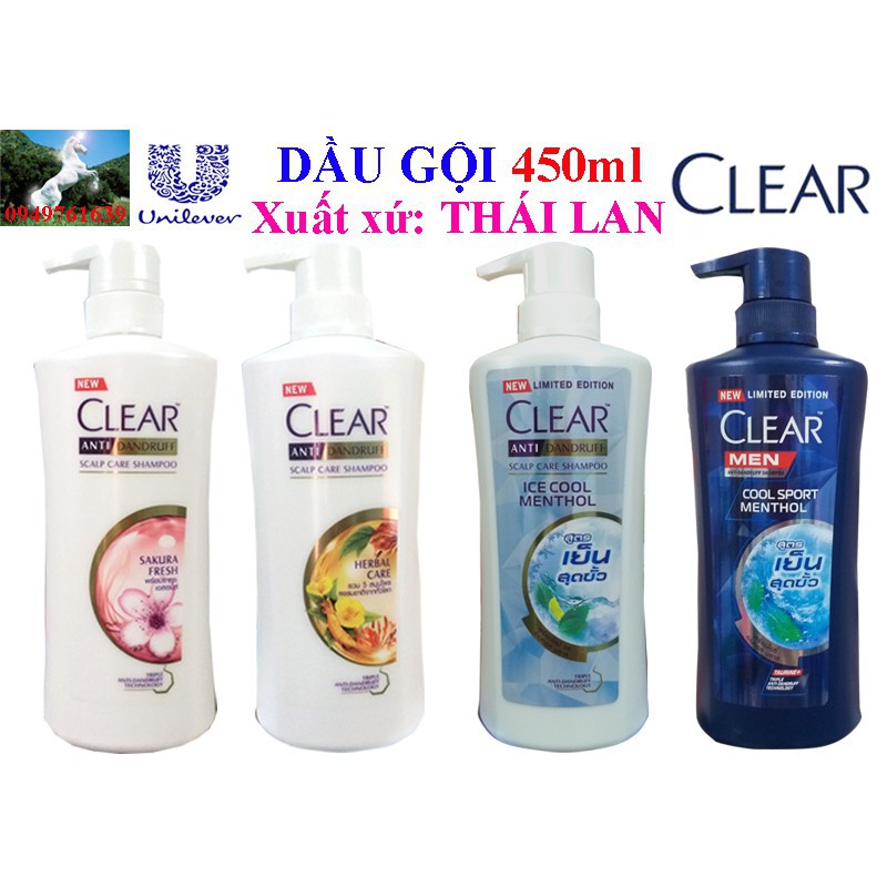 F12 COMBO 12 CHAI DẦU GỘI CLEAR THÁI LAN 1