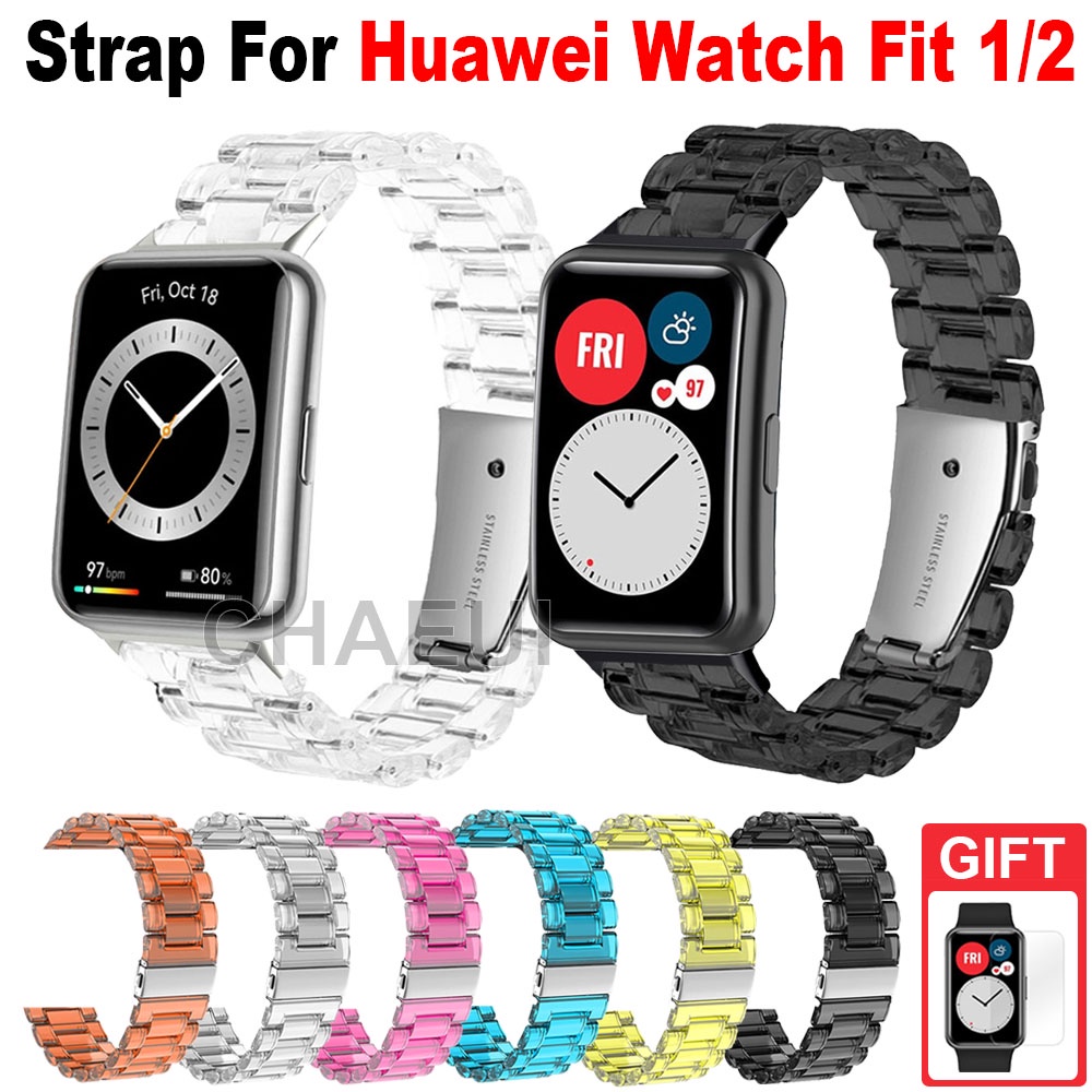 Dây Đeo Silicone Trong Suốt Cho Đồng Hồ Thông Minh Huawei Watch Fit 2/1