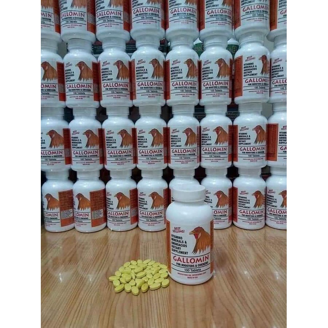 Combo Gallomin + B15&B12 – Hủ 100 viên tăng bo, tăng cơ, tăng nước máu cho gà đá