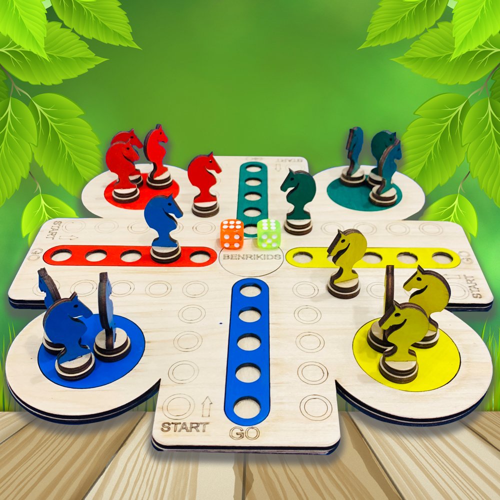 Đồ Chơi Gỗ Board Game - Cờ Đua Ngựa Trò Chơi Gia Đình,Quà Tặng Ý Nghĩa Cho Bé Vào Dịp Đặc Biệt