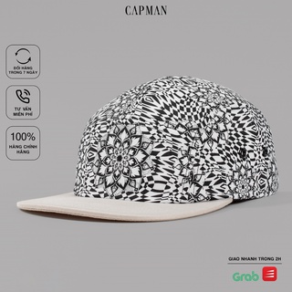 Mũ snapback chính hãng CAPMAN phong cách hiphop vải in hoa văn CM93