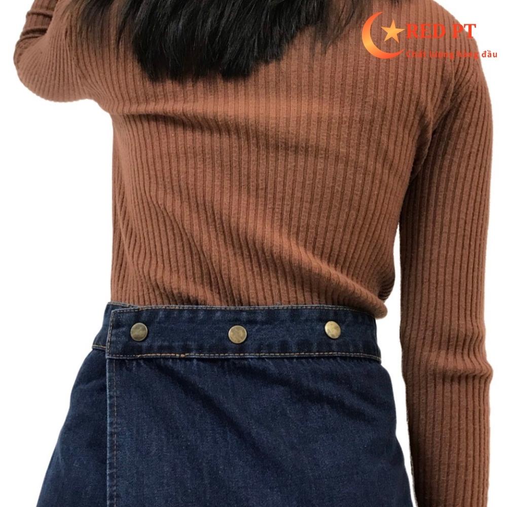 Váy chống nắng, váy chống nắng jean nút bấm RED PT