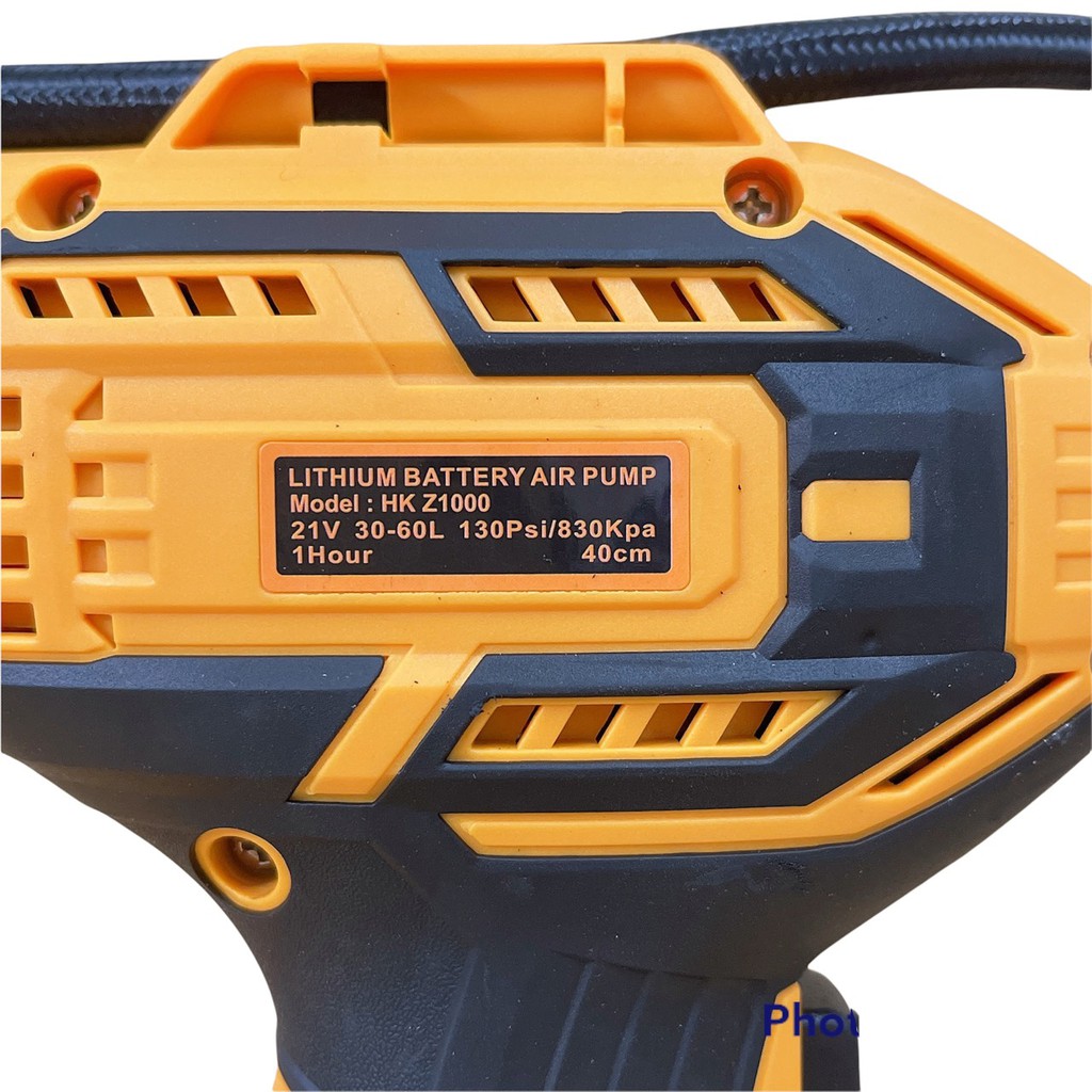Máy bơm hơi dùng pin Thương hiệu Hukan Z1000 KÈM 1 PIN Nhỏ gọn thuận tiện mạnh mẽ chuyên bơm lốp xe đạp xe máy ô tô