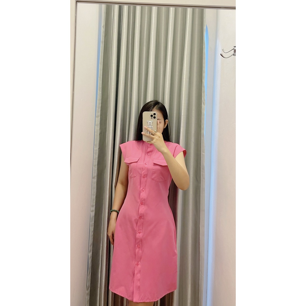 Đầm MIXX@ túi ngực hàng nút