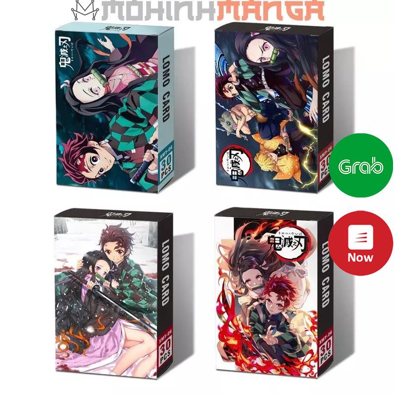 Lomo card hộp 30 thẻ truyện Kimetsu No Yaiba poster card Thanh gươm diệt quỷ Tanjiro Nezuko Zenitsu Tanjirou Inosuke