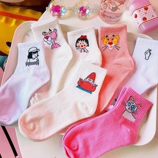 Tất vớ cổ cao báo hồng
