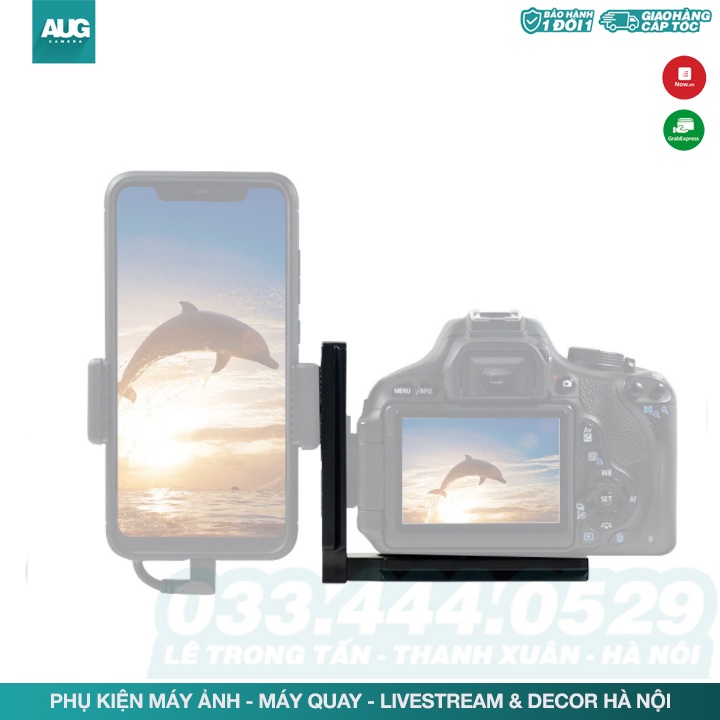 Đế thao tác nhanh- L Plate - Thanh chữ L cho máy ảnh - Hỗ trợ quay dọc video AUG Camera Hà Nội